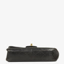 Chanel Vintage Small Single Flap Bag Black Quilted Lambskin With 24K Gold-Plated Hardware