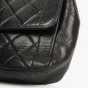 Chanel Vintage Small Single Flap Bag Black Quilted Lambskin With 24K Gold-Plated Hardware