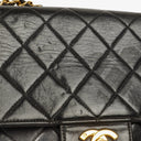 Chanel Vintage Small Single Flap Bag Black Quilted Lambskin With 24K Gold-Plated Hardware