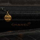 Chanel Vintage Small Single Flap Bag Black Quilted Lambskin With 24K Gold-Plated Hardware
