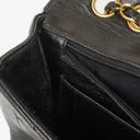 Chanel Vintage Small Single Flap Bag Black Quilted Lambskin With 24K Gold-Plated Hardware