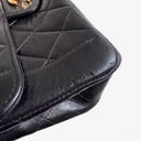 Chanel Vintage Small Single Flap Bag Black Quilted Lambskin With 24K Gold-Plated Hardware