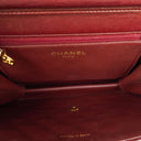 Chanel Vintage Small Classic Single Flap Bag Burgundy Quilted Lambskin With 24K Gold-Plated Hardware
