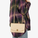Chanel Vintage Small Diana Beige Flap Bag 24K Gold-Plated Hardware