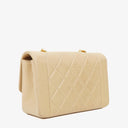 Chanel Vintage Small Diana Beige Flap Bag 24K Gold-Plated Hardware