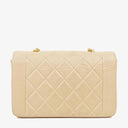 Chanel Vintage Small Diana Beige Flap Bag 24K Gold-Plated Hardware