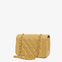 Chanel Vintage Small Diana Flap Bag Beige Quilted Lambskin 24K Gold-Plated Hardware