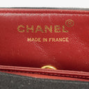 Chanel Vintage Small Single Flap In Black Quilted Jersey And Leather With 24K Gold-Plated Hardware