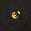 Chanel Vintage Small Single Flap In Black Quilted Jersey And Leather With 24K Gold-Plated Hardware