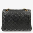 Chanel Vintage Square Classic Double Flap Bag Black Quilted Lambskin 24K Gold-Plated Hardware