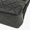 Chanel Vintage Square Classic Double Flap Bag Black Quilted Lambskin 24K Gold-Plated Hardware