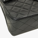 Chanel Vintage Square Classic Double Flap Bag Black Quilted Lambskin 24K Gold-Plated Hardware