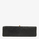Chanel Vintage Square Classic Double Flap Bag Black Quilted Lambskin 24K Gold-Plated Hardware
