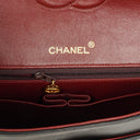Chanel Vintage Square Classic Double Flap Bag Black Quilted Lambskin 24K Gold-Plated Hardware
