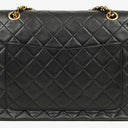 Chanel Vintage Square Classic Double Flap Bag Black Quilted Lambskin 24K Gold-Plated Hardware