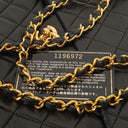 Chanel Vintage Square Classic Double Flap Bag Black Quilted Lambskin 24K Gold-Plated Hardware