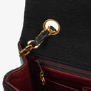 Chanel Vintage Square Single Flab Bag Black Quilted Jersey and Leather 24K Gold-Plated Hardware, 1989-1991