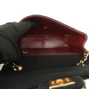 Chanel Vintage Square Single Flab Bag Black Quilted Jersey and Leather 24K Gold-Plated Hardware, 1989-1991