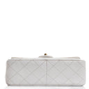 Chanel Vintage Square Flap Bag In White Quilted Lambskin With 24K Gold-Plated Hardware