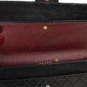 Chanel Vintage Timeless Classic Medium Double Flap Bag Black Quilted Lambskin With 24K Gold-Plated Hardware And Mademoiselle Chain