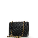 Chanel Vintage Timeless Classic Square Single Flap Bag Black Quilted Lambskin With 24K Gold-Plated Hardware