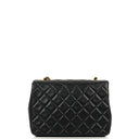 Chanel Vintage Timeless Classic Square Single Flap Bag Black Quilted Lambskin With 24K Gold-Plated Hardware