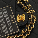 Chanel Vintage Timeless Classic Square Single Flap Bag Black Quilted Lambskin With 24K Gold-Plated Hardware