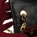 Chanel Vintage Timeless Classic Square Single Flap Bag Black Quilted Lambskin With 24K Gold-Plated Hardware