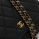 Chanel Wallet On Chain WOC Black Quilted Lambskin With Gold-Tone  Hardware