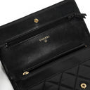 Chanel Wallet On Chain WOC Black Quilted Lambskin With Gold-Tone  Hardware