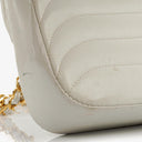 Chanel White Horizontal Quilted Small Double Flap Bag With 24K Gold-Plated Hardware