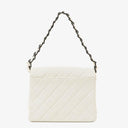 Chanel White Quilted Lambskin Plastic Hardware Shouder Bag