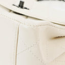 Chanel White Quilted Lambskin Plastic Hardware Shouder Bag