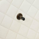 Chanel White Quilted Lambskin Plastic Hardware Shouder Bag