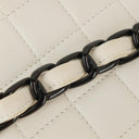 Chanel White Quilted Lambskin Plastic Hardware Shouder Bag