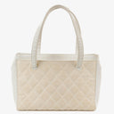 Chanel Wild Stitch Beige Surpique Tote Bag
