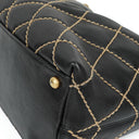 Chanel Wild Stitch Black Quilted Leather CC Shoulder Bag With Gold-Tone Hardware