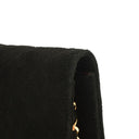 Chanel WOC Mini Classic Full Flap Black Quilted Suede With 24K Gold-Plated Hardware