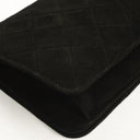 Chanel WOC Mini Classic Full Flap Black Quilted Suede With 24K Gold-Plated Hardware