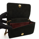 Chanel WOC Mini Classic Full Flap Black Quilted Suede With 24K Gold-Plated Hardware