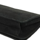 Chanel WOC Mini Classic Full Flap Black Quilted Suede With 24K Gold-Plated Hardware