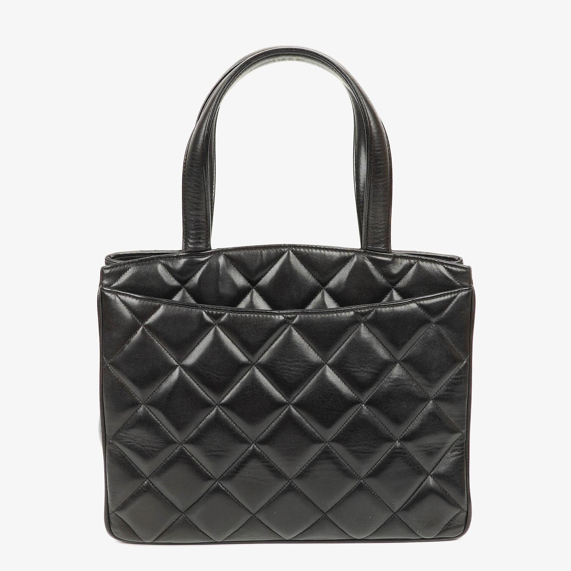 Chanel XL CC Logo Black Quilted Leather Tote Bag