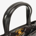 Chanel XL CC Logo Black Quilted Leather Tote Bag