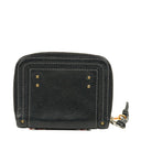 Chloe Black Calfskin Paddington Compact Zip Around Coin Purse Wallet