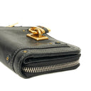Chloe Black Calfskin Paddington Compact Zip Around Coin Purse Wallet