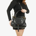 Chloe Black Marcie Leather Top Handle Shoulder Bag