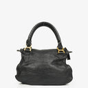 Chloe Black Marcie Leather Top Handle Shoulder Bag