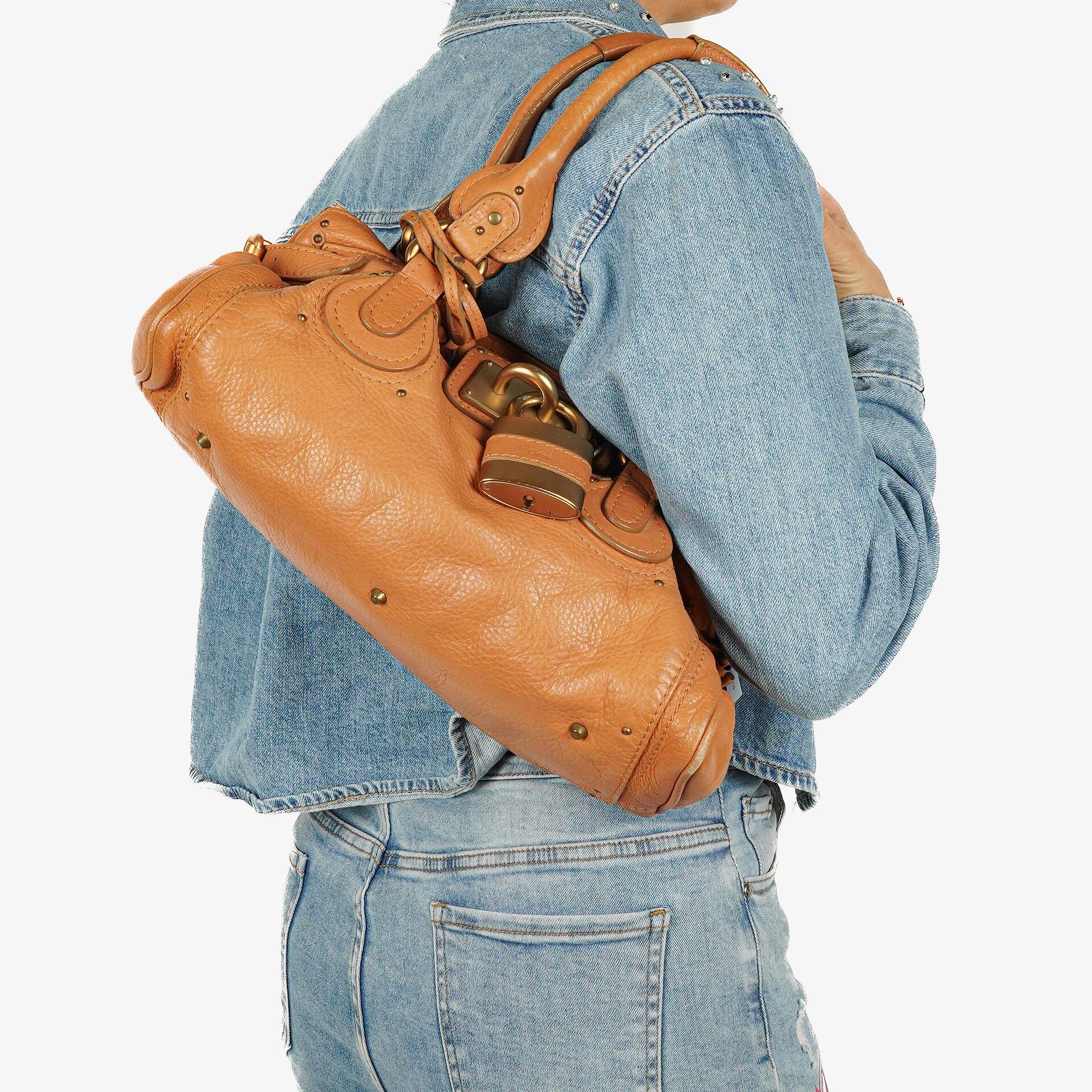 Chloe Brown Paddington Calfskin Satchel Bag