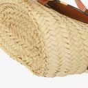 Chloe Brown Woven Raffia and Leather Small Marcie Basket Bag