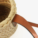 Chloe Brown Woven Raffia and Leather Small Marcie Basket Bag